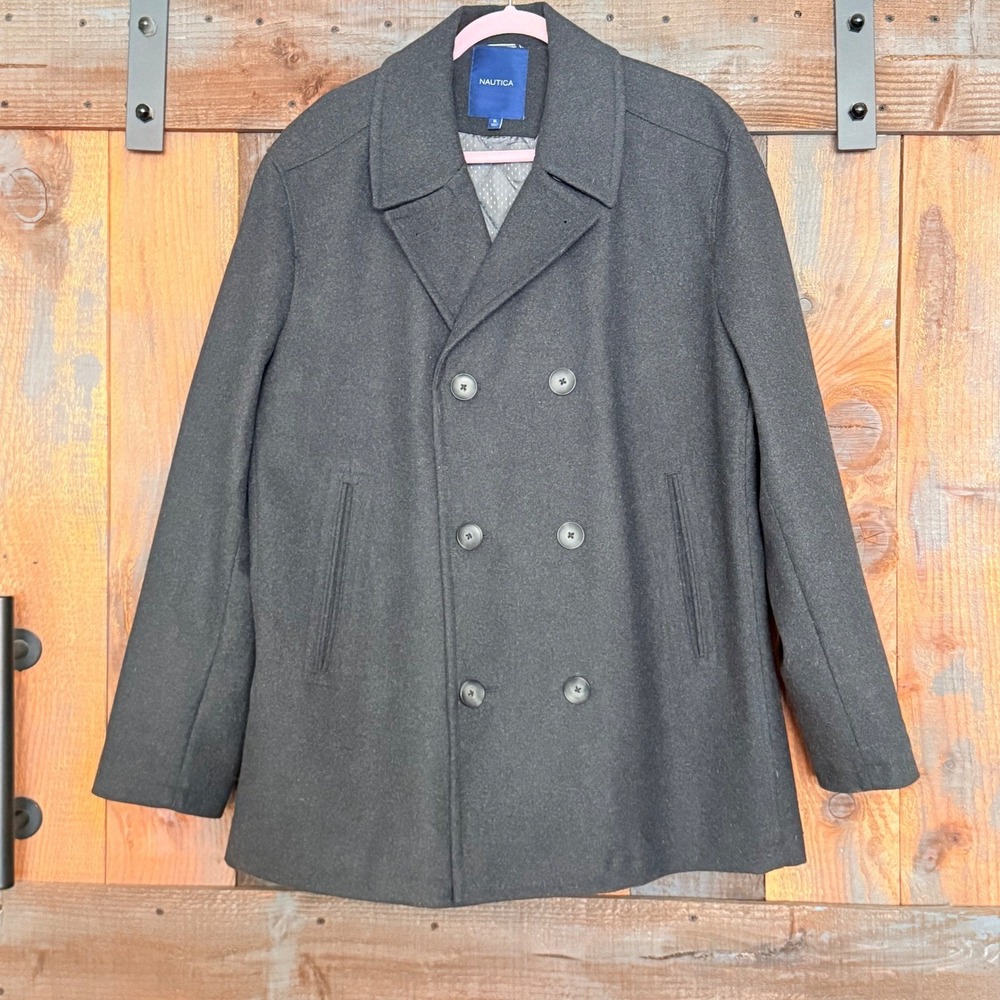 Nautica Men's Gray Peacoat